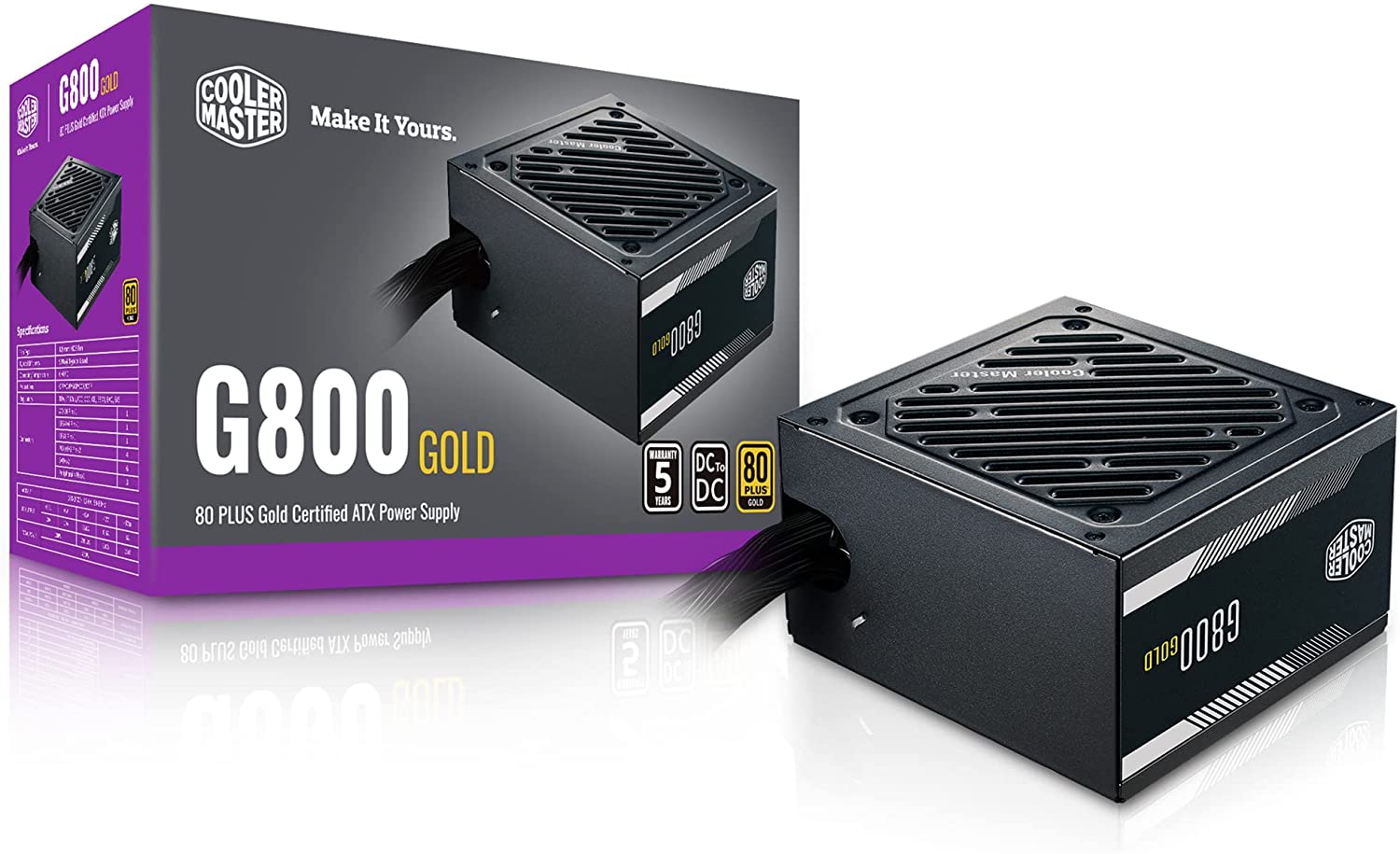 Блок питания Cooler Master G800 Gold 800W 80+